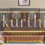 Jaipuri Traditional Printed Cotton Bed Sheet with 2 pillow cases