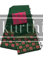 Block Printed Saree|Elephant design|Running Pallu | contrast blouse