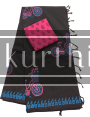 Block Printed Saree|Running Pallu | contrast blouse