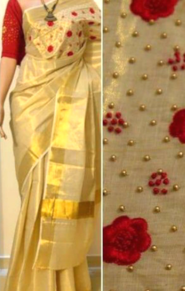 Top 4 Brands To Shop Kerala Silk Saree Online | Kerala traditional saree,  Set saree kerala, Kerala saree blouse designs