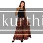 Jaipuri Red and Black Cotton Printed Wraparound Skirts 